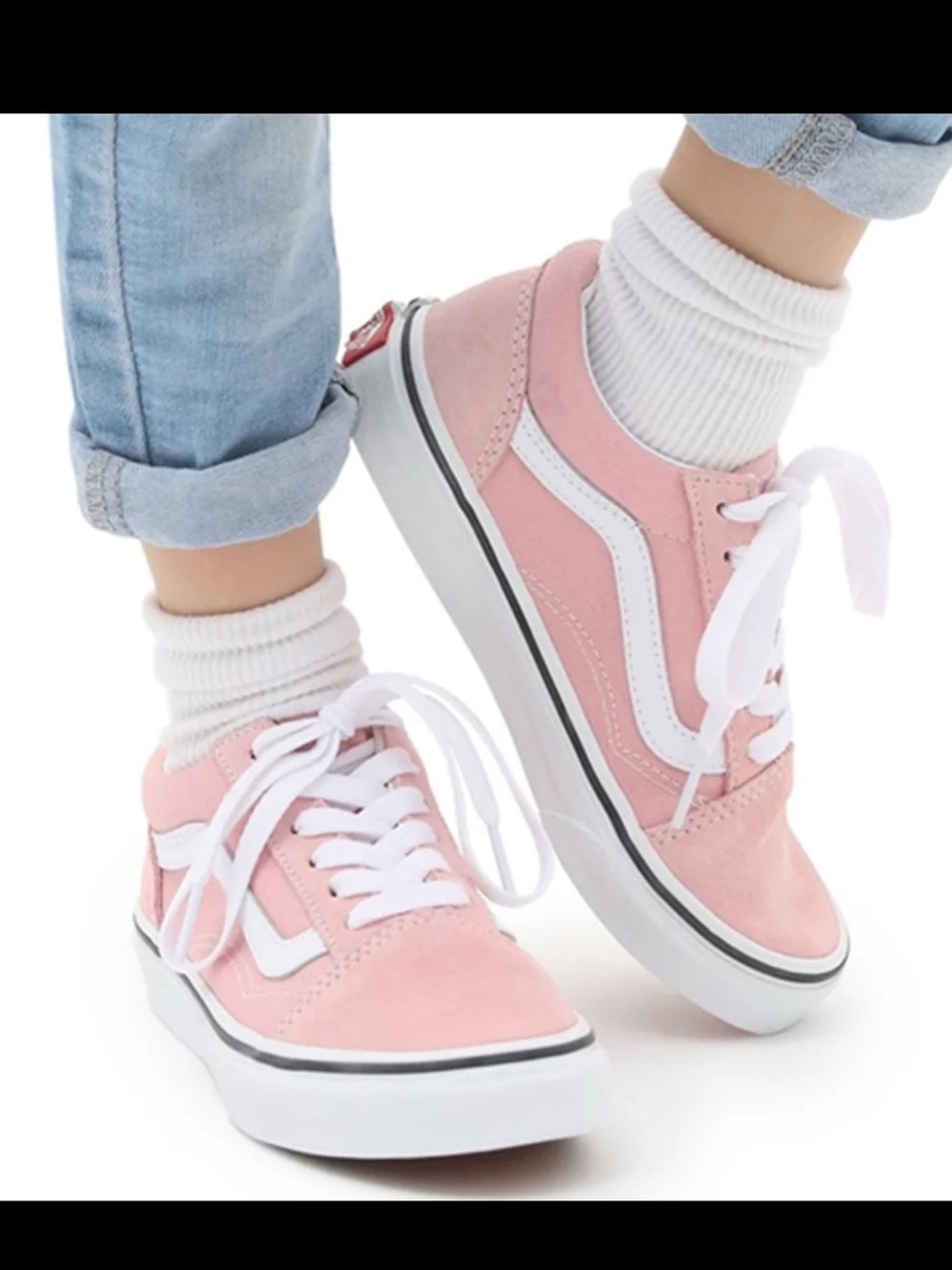 Vans Old Skool  Pink Low-Top Lace-Up Sneakers